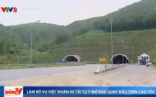 Xác minh sự việc xe tự ý mở rào quay đầu trên cao tốc Bắc-Nam