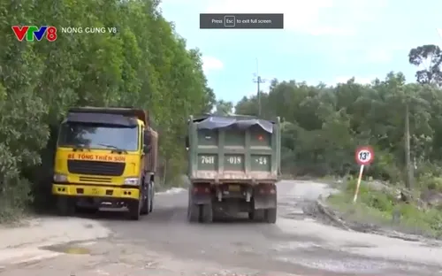 Quảng Ngãi: Xe quá khổ, quá tải cày nát đường dân sinh