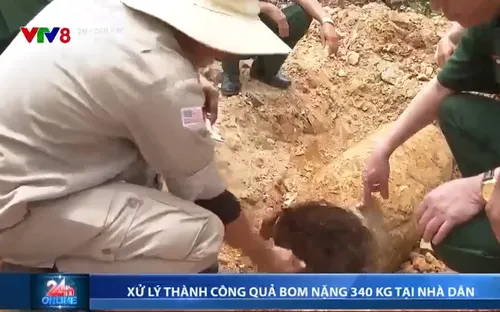 Quảng Bình xử lý thành công quả bom có trọng lượng 340kg