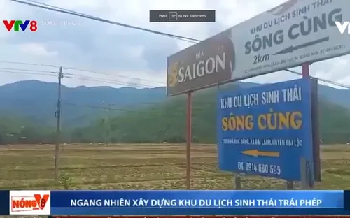 Ngang nhiên xây dựng khu du lịch sinh thái trái phép