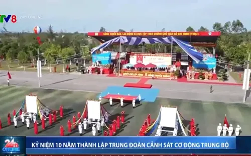 Kỷ niệm 10 năm ngày thành lập Trung đoàn Cảnh sát Cơ động Trung bộ