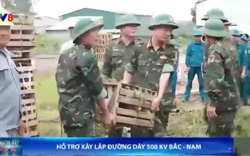 Quân khu 4 điều động lực lượng hỗ trợ xây lắp Đường dây 500kV Bắc - Nam