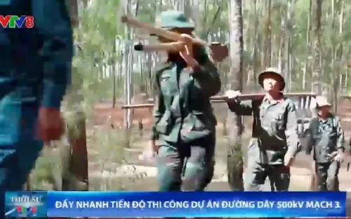 Ban chỉ huy quân sự tỉnh Nghệ An hỗ trợ thi công dự án đường dây 500 kV mạch 3