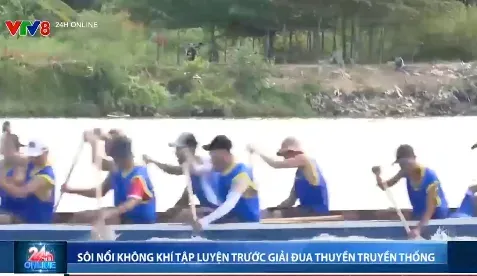 Sôi nổi không khí tập luyện trước Giải đua thuyền truyền thống TP Đà Nẵng mở rộng - Cúp VTV8