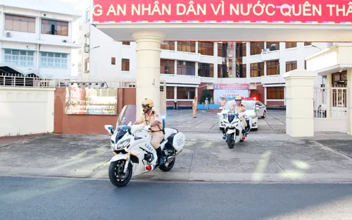 Công an An Giang ra quân đảm bảo ATGT dịp Quốc khánh 2/9 và khai giảng năm học mới