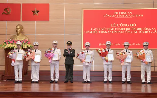 Công an tỉnh Quảng Bình kiện toàn tổ chức và công tác cán bộ