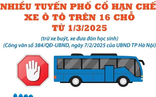 Hà Nội: Nhiều tuyến phố cổ hạn chế xe ô tô trên 16 chỗ từ 1/3/2025