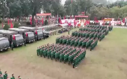 Khí thế ngày ra quân huấn luyện đầu năm