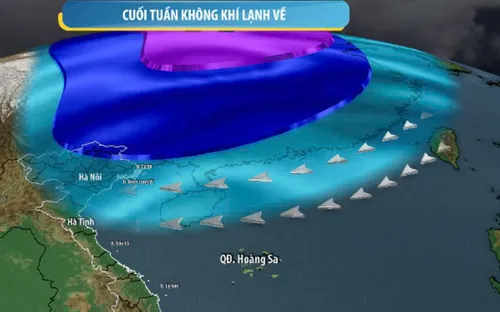 Cảnh báo mưa đá, giông lốc mạnh ở Bắc Bộ, Trung Bộ khi không khí lạnh tràn về