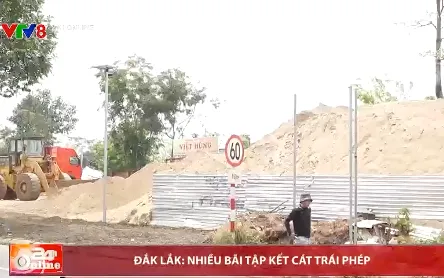 Nhiều bãi tập kết cát trái phép ở Đắk Lắk