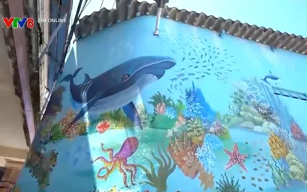 Độc đáo đường bích hoạ ở làng chài Nhơn Lý