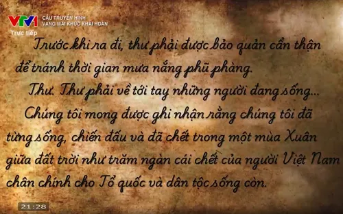 Xúc động bức thư của 3 chiến sĩ giải phóng quân để lại trước khi hi sinh