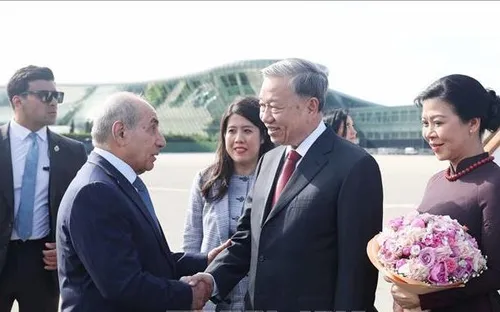 Tổng Bí thư Tô Lâm và Phu nhân bắt đầu thăm cấp Nhà nước Cộng hòa Azerbaijan