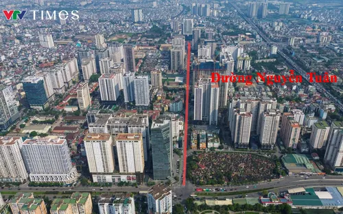 Cận cảnh công trường thi công mở rộng đường Nguyễn Tuân