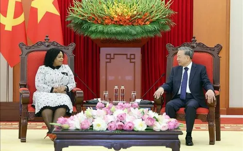 Tổng Bí thư Tô Lâm tiếp Phó Tổng Thư ký thứ nhất Đảng Đại hội Dân tộc Phi