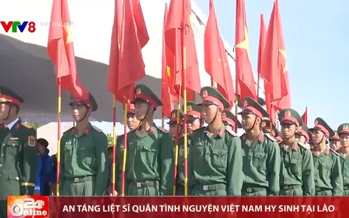 Quảng Trị tổ chức lễ truy điệu và an táng liệt sỹ quân tình nguyện Việt Nam hy sinh tại Lào