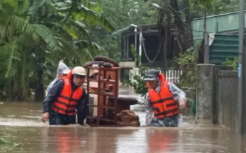 Quảng Trị: 3 người chết, gần 22.000 ha lúa ngập sâu sau bão số 1