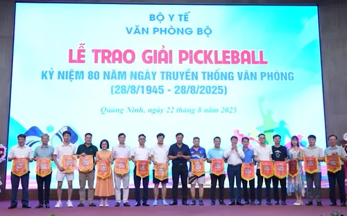 Sôi nổi Giải pickleball Văn phòng Bộ Y tế lần thứ I năm 2025