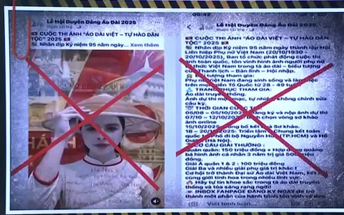 Cảnh báo lừa đảo cuộc thi ảnh "Áo dài Việt - Tự hào dân tộc 2025"