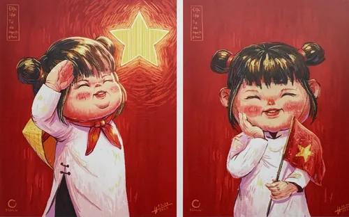 Thưởng lãm những bức vẽ “Dân tộc tự hào” tại Văn Miếu - Quốc Tử Giám