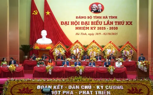 Khai mạc Đại hội Đại biểu Đảng bộ tỉnh Hà Tĩnh khóa XX, nhiệm kỳ 2025 - 2030