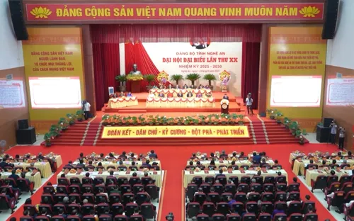 Nghệ An: Khai mạc Đại hội đại biểu Đảng bộ tỉnh Nghệ An lần thứ XX, nhiệm kỳ 2025 – 2030