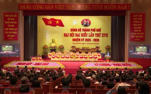Khai mạc Đại hội Đại biểu Đảng bộ TP Huế lần thứ XVII, nhiệm kỳ 2025 - 2030