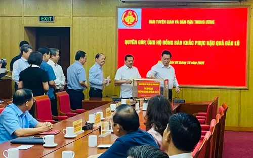 Ban Tuyên giáo và Dân vận Trung ương phát động ủng hộ đồng bào khắc phục hậu quả bão lũ