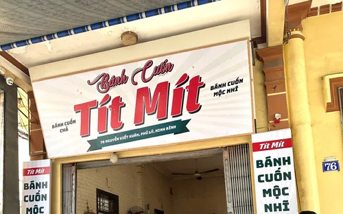 Phương Oanh "khai trương" tiệm bánh cuốn tại Phủ Lý