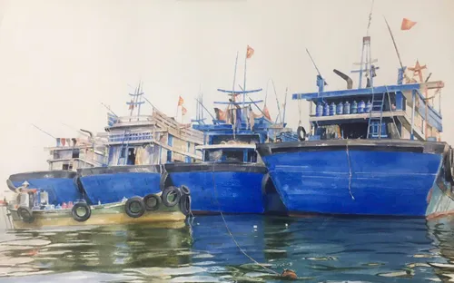 Cảnh sắc quê hương trong triển lãm hội họa “Trở về”