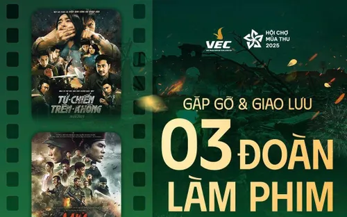 Đoàn phim Mưa đỏ, Tử chiến trên không giao lưu tại Hội chợ Mùa Thu 2025