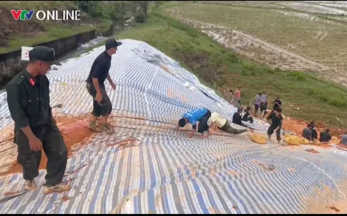 Huy động hàng trăm ngươi ứng cứu hồ thủy lợi Cay An trước nguy cơ vỡ đập