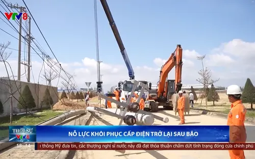 Nỗ lực khôi phục cấp điện trở lại sau bão