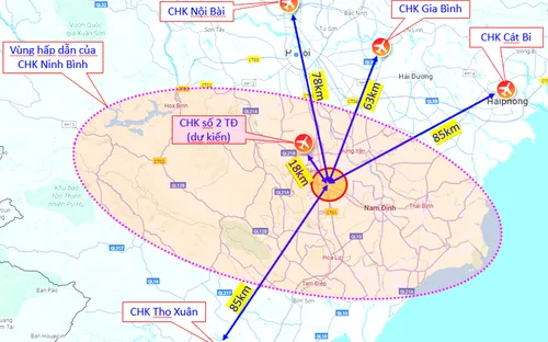 Ninh Bình đề xuất 3 vị trí xây dựng Cảng Hàng không quốc tế hơn 23.000 tỷ đồng