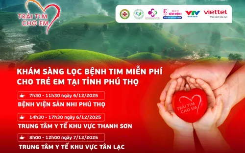 Khám sàng lọc miễn phí bệnh tim bẩm sinh cho trẻ tại tỉnh Phú Thọ