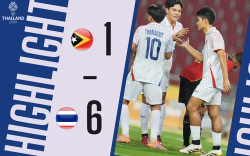 Highlights: U22 Timor Leste 1-6 U22 Thái Lan | Bảng A SEA Games 33


