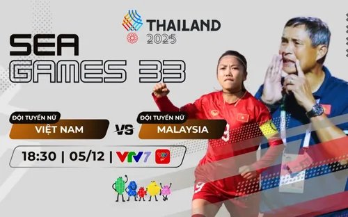 ĐT nữ Việt Nam vs ĐT nữ Malaysia: Ra quân thắng lợi | 18h30 hôm nay (5/12) trực tiếp VTV7 và VTVgo

