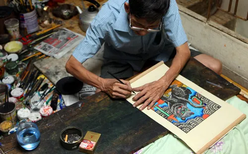 Nét chỉ mảnh huyền thoại và cuộc hồi sinh tranh Hàng Trống