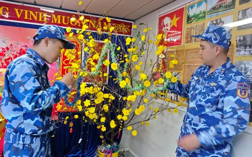 Cảnh sát biển xuất quân trực chiến Tết trên vùng biển Trường Sa