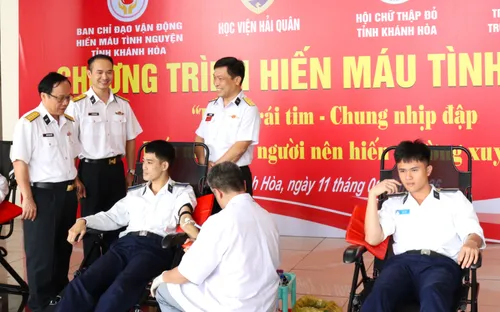 Học viện Hải quân tổ chức Chương trình Hiến máu tình nguyện năm 2026