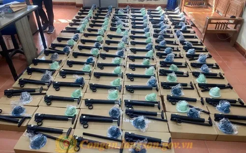 Phát hiện gần 320 khẩu súng quân dụng ngụy trang dưới dạng dụng cụ thông tắc bồn cầu