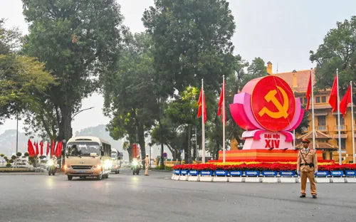 Hà Nội: Điều chỉnh phân luồng giao thông phục vụ Đại hội Đảng từ đêm 20/1