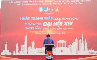 Tuổi trẻ Gia Lai chào mừng thành công Đại hội XIV của Đảng