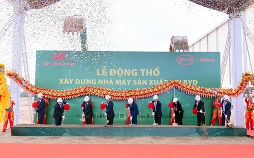Động thổ xây dựng nhà máy sản xuất pin ô tô điện trị giá 130 triệu USD tại Thành phố Huế