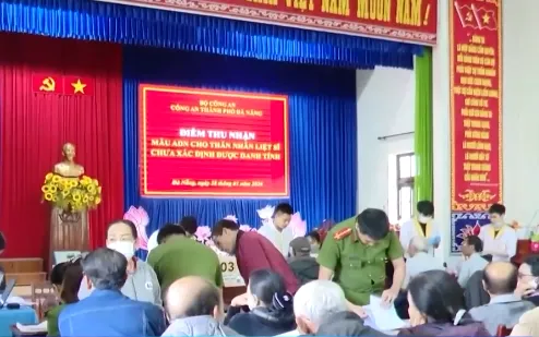 Đà Nẵng: Thu nhận mẫu ADN thân nhân liệt sĩ chưa xác định danh tính