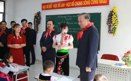 Tổng Bí thư Tô Lâm dự khánh thành Trường Phổ thông nội trú liên cấp Si Pa Phìn