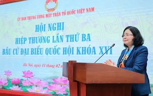 Thống nhất giới thiệu 217 ứng viên Trung ương tham gia bầu cử Quốc hội khóa XVI