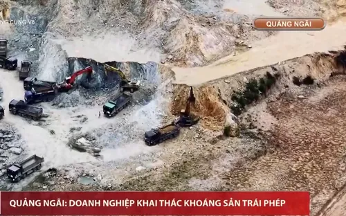 Quảng Ngãi: Doanh nghiệp khai thác khoáng sản trái phép