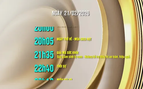 Lịch phát sóng trên kênh VTV8 ngày 21/02/2026