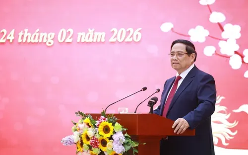 Thủ tướng Phạm Minh Chính thăm, làm việc với Viện Hàn lâm Khoa học xã hội Việt Nam